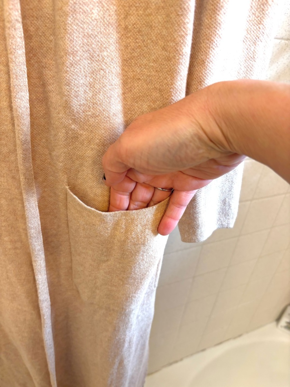 ruby moon Long Open Cardigan Duster Tan Orange Size XS Southwestern Loungewear - Picture 4 of 9